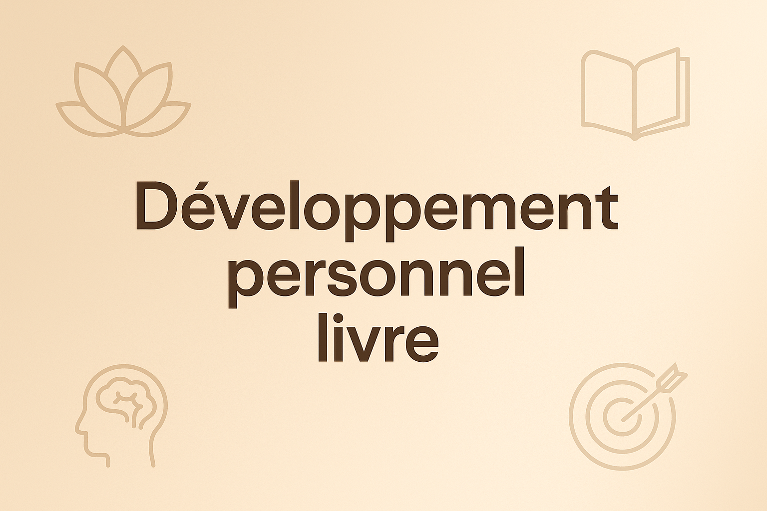 Développement personnel livre