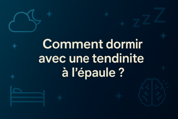 Comment dormir avec une tendinite à l'épaule ?​
